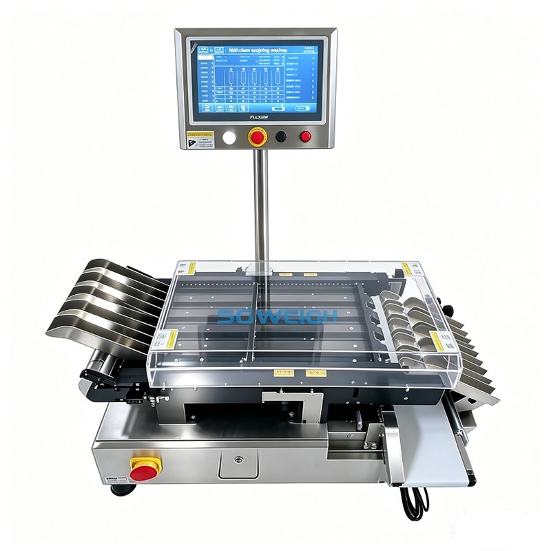 Space-Saving Multi-Lane Checkweigher for Stick Packs Sachets