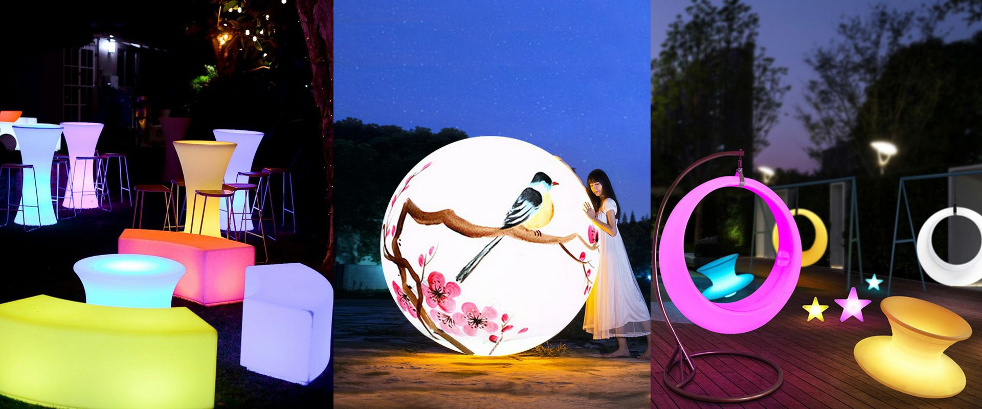 أثاث وديكور مضاء للمناسبات