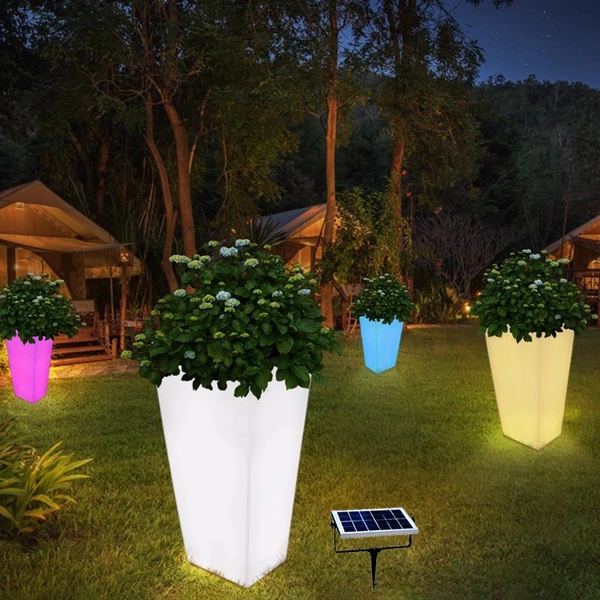 Glow Solar Flower Pot | Lighted Led Plant Pots