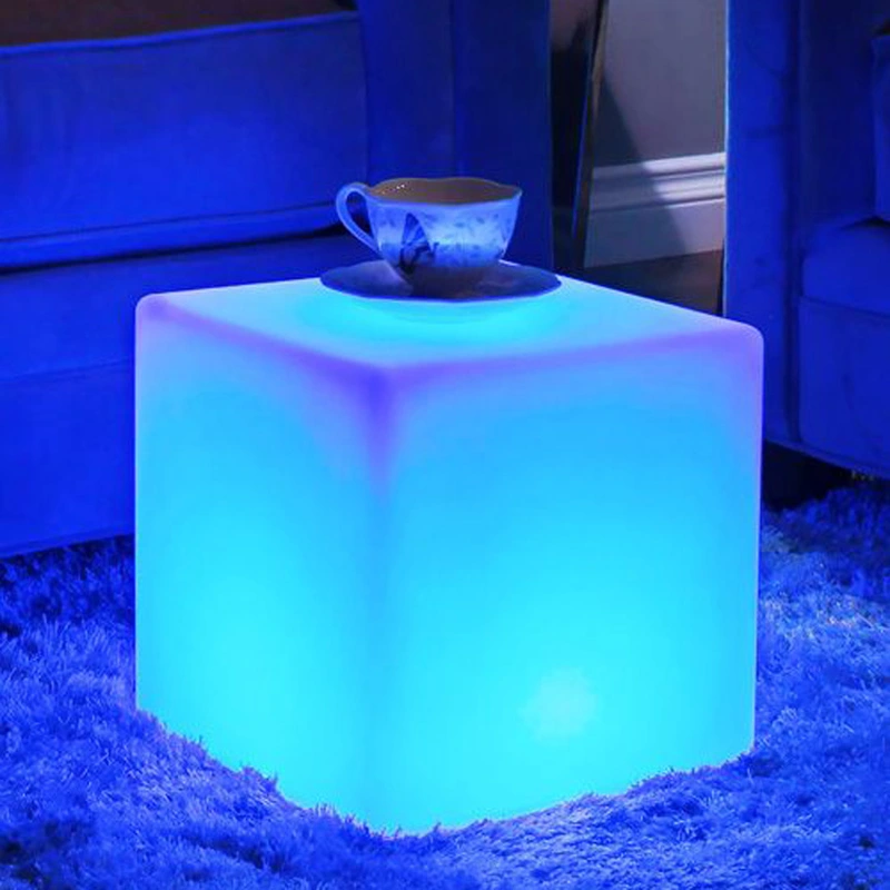 table cube led | meuble cube lumineux | illuminer les tables cubes
