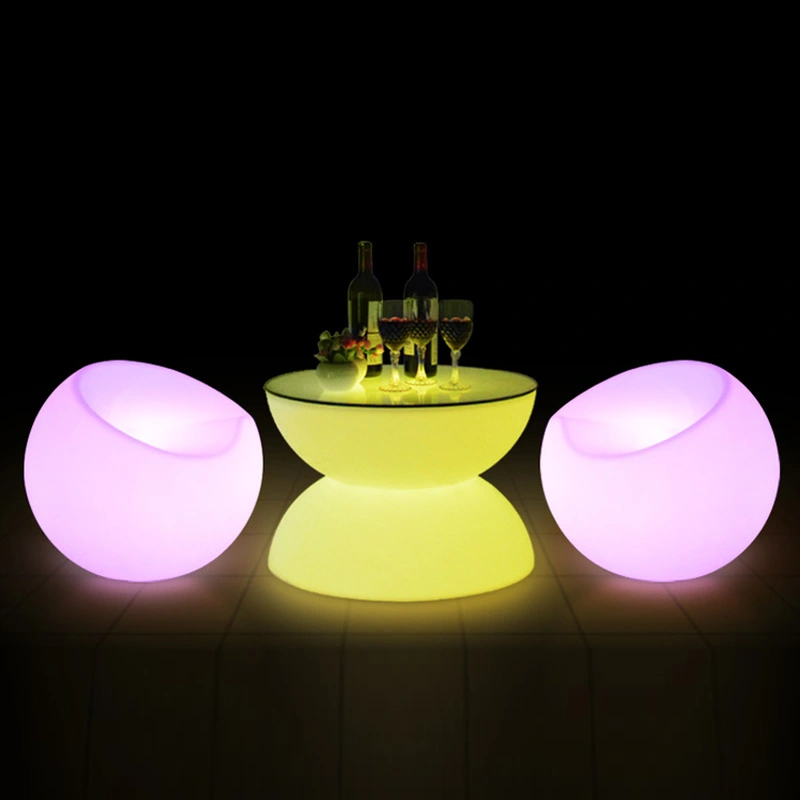 mesa de té con luz led | mesa auxiliar iluminada | mesa iluminada