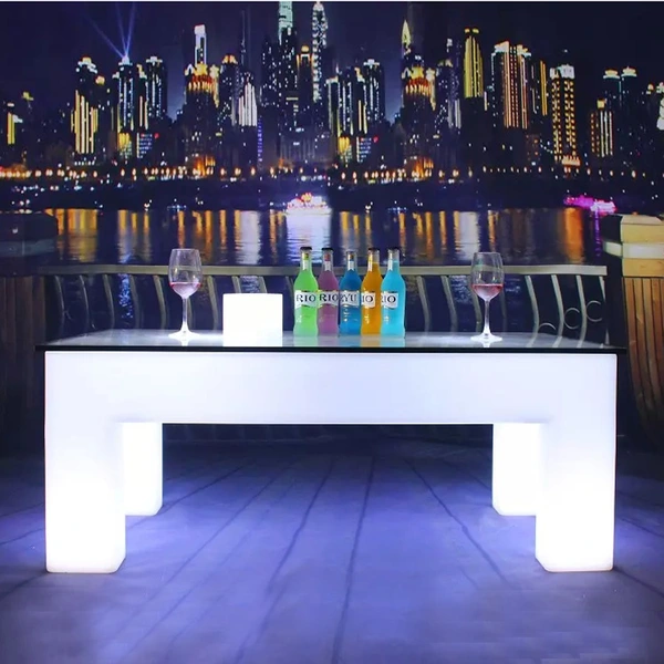 mesa de centro led | mesa de centro que brilla intensamente | mesa auxiliar resplandeciente