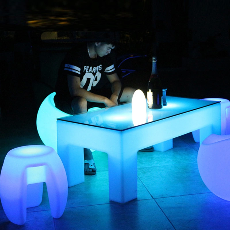 mesa de centro led | mesa de centro que brilla intensamente | mesa auxiliar resplandeciente