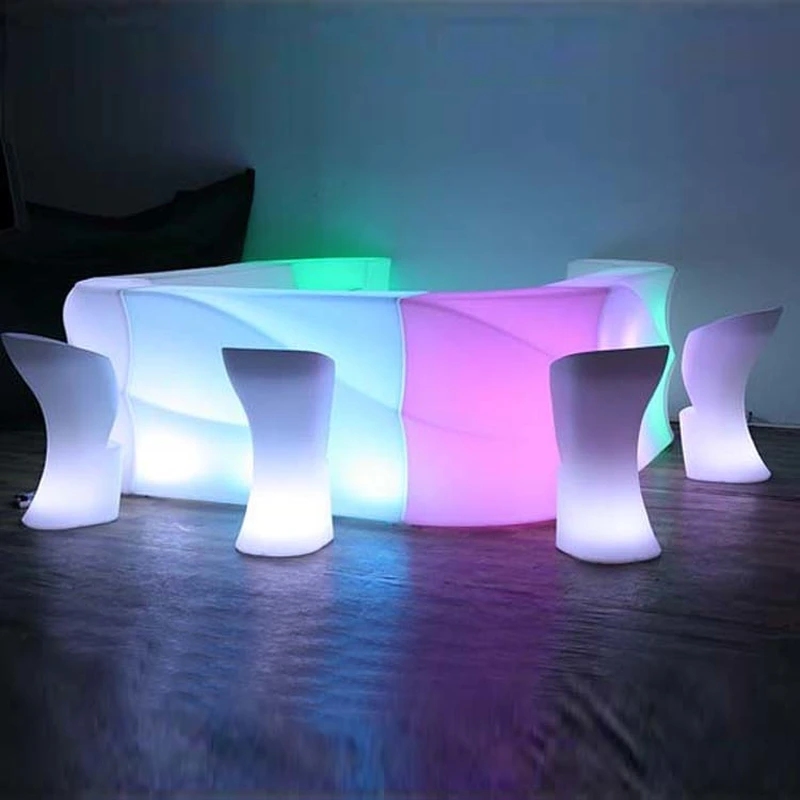 tabourets et tables de bar à led | illuminer les tabourets de bar meubles led