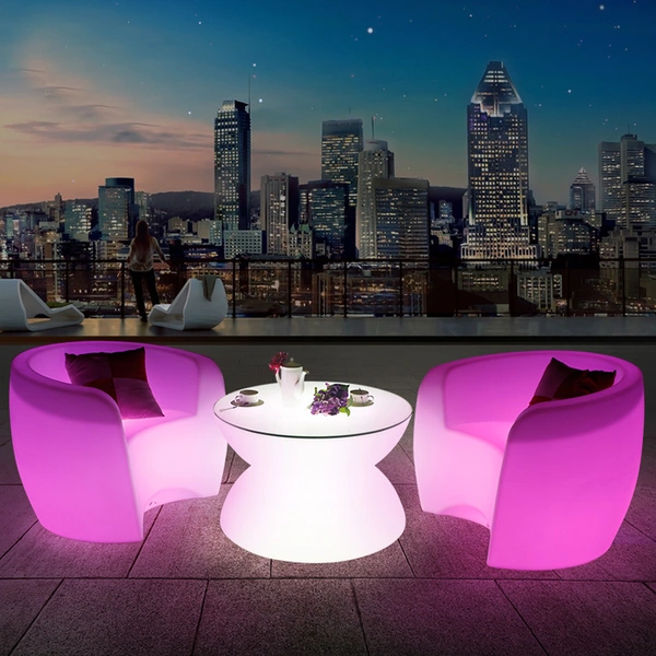 fauteuils avec éclairage led | chaise multicolore illuminée en gros