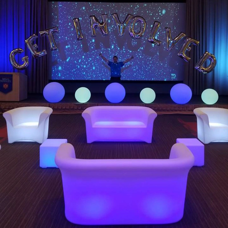 canapé multi couleur en gros | canapé lumineux led pour événements