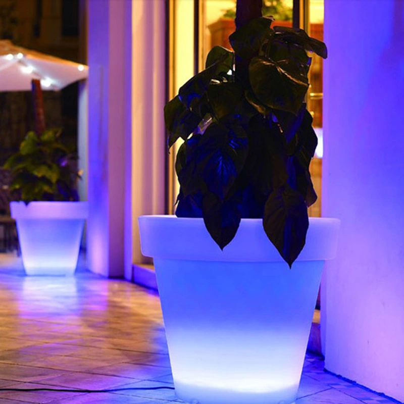 illuminated plant pots | solar flower pot lights | Led pots