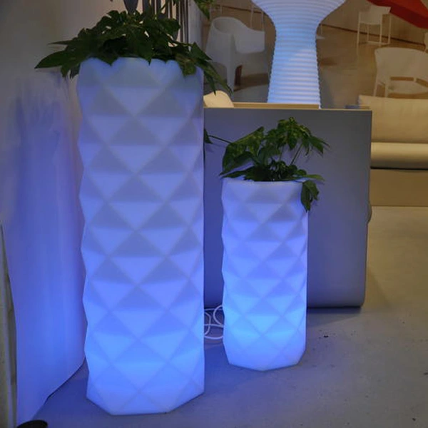 lighted flower pots outdoor | Solar Led Flower Pot Factory