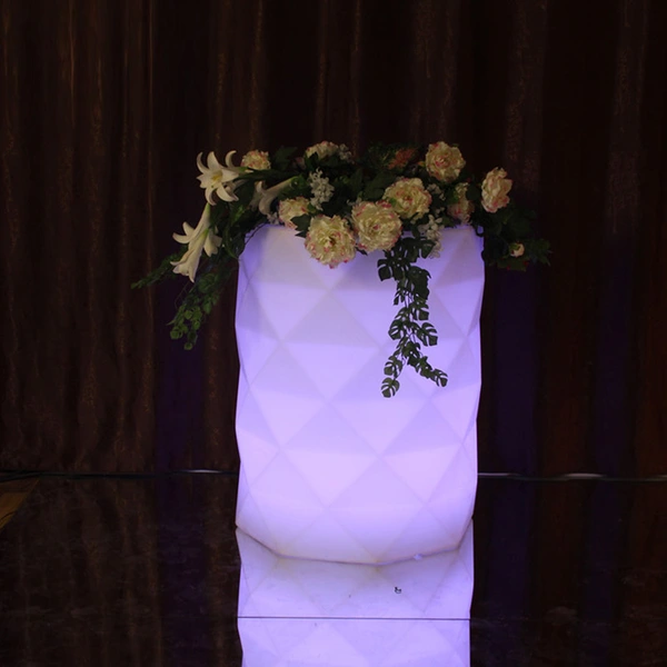 lighted flower pots outdoor | Solar Led Flower Pot Factory