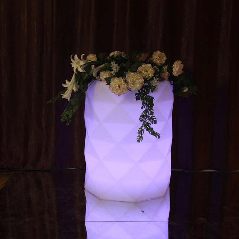 lighted flower pots outdoor | Solar Led Flower Pot Factory