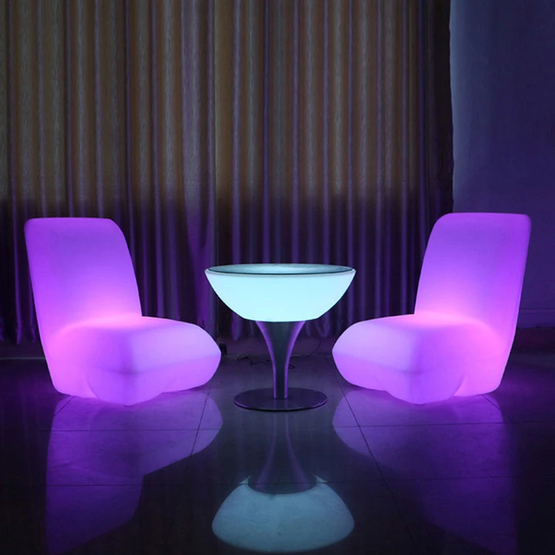 mobilier d'extérieur led coloré | chaise d'extérieur multicolore