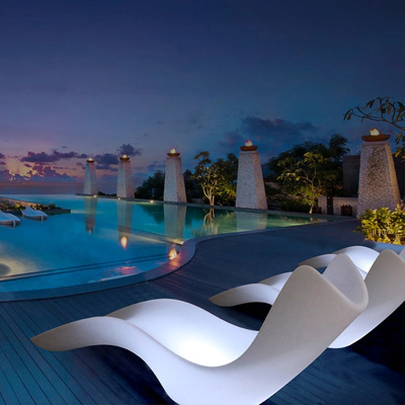 usine de chaise longue lueur | lit de bronzage lumineux d'extérieur étanche