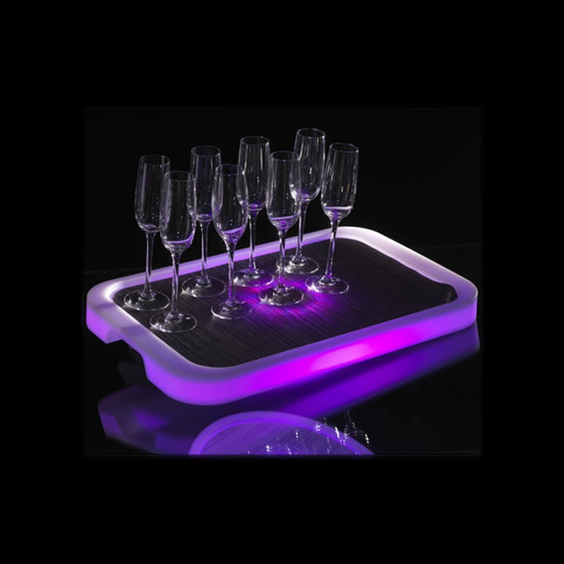 bandeja de servicio iluminada accesorios de fiesta led | bandeja de servicio iluminada