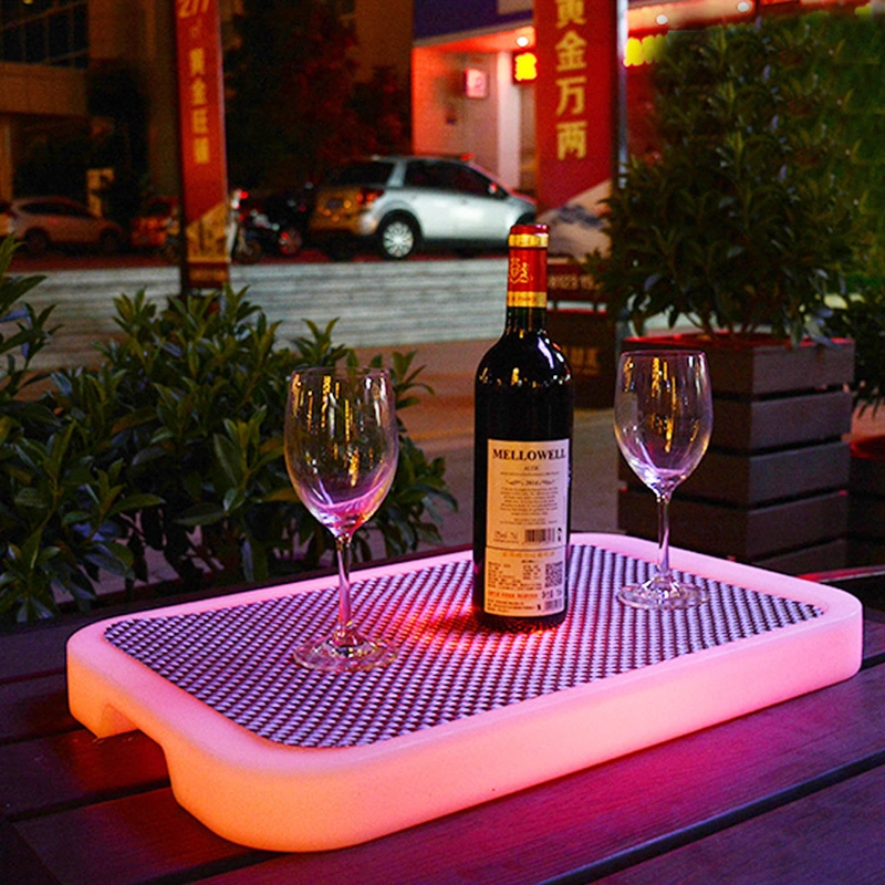bandeja de servicio iluminada accesorios de fiesta led | bandeja de servicio iluminada