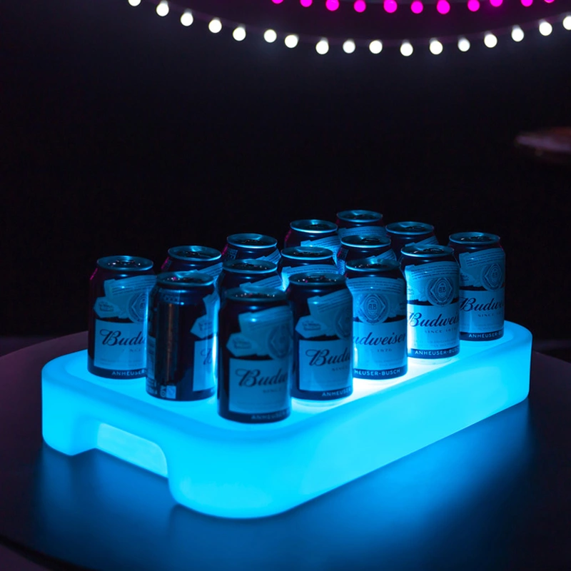 bandeja de servicio iluminada accesorios de fiesta led | bandeja de servicio iluminada