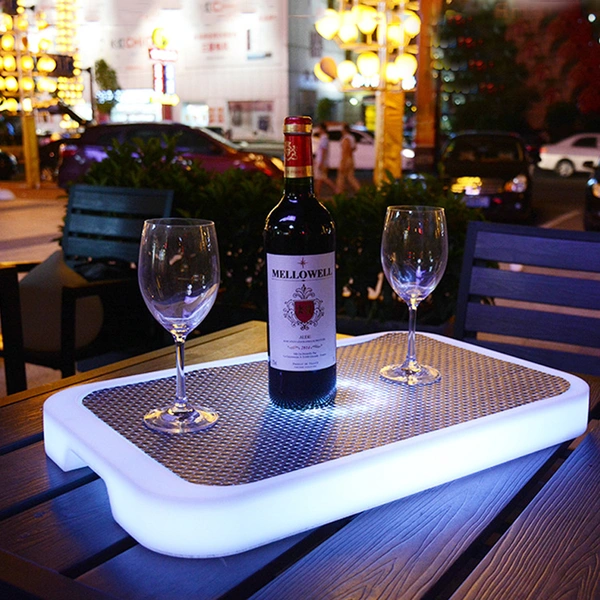 bandeja de servicio iluminada accesorios de fiesta led | bandeja de servicio iluminada