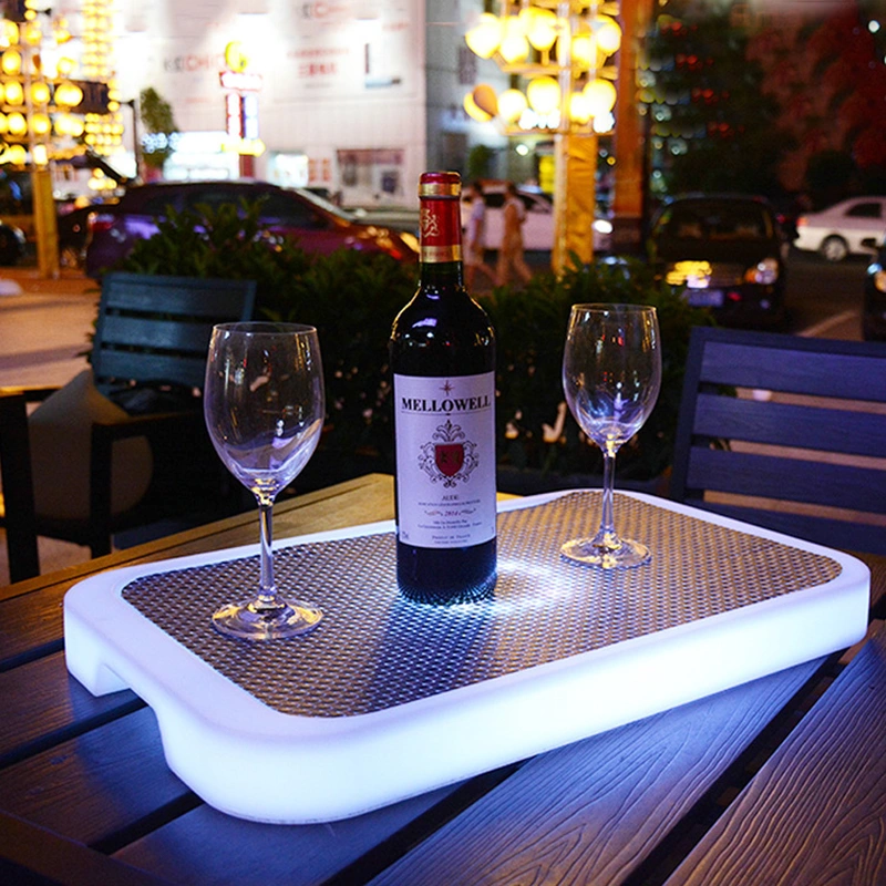 bandeja de servicio iluminada accesorios de fiesta led | bandeja de servicio iluminada