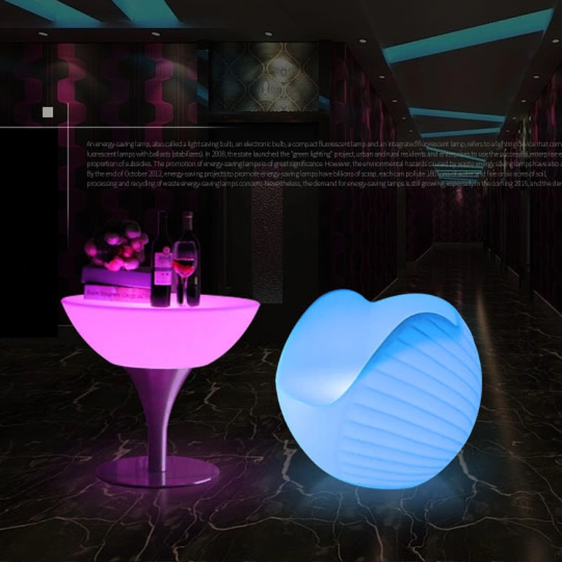 sillón con iluminación led | sillón resplandeciente con luz led