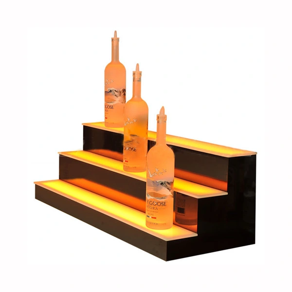présentoir de bouteille éclairé/présentoir acrylique led en gros