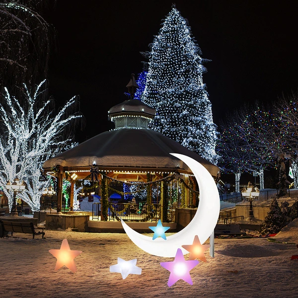 luz de luna creciente led, luna creciente brillante, luna creciente iluminada