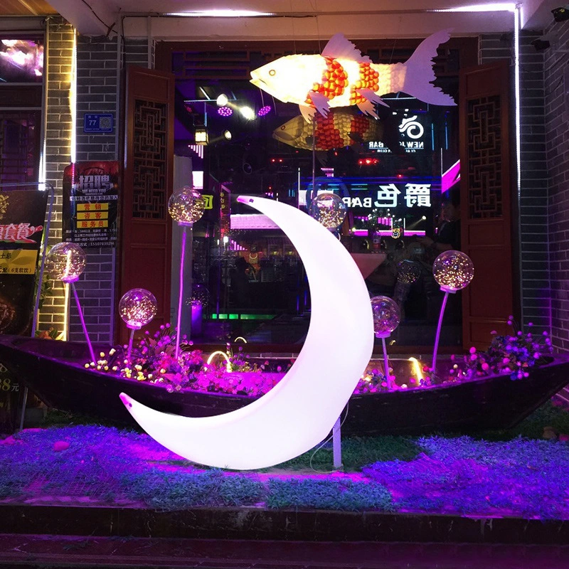 luz de luna creciente led, luna creciente brillante, luna creciente iluminada