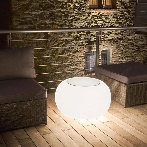 mesa de centro led | mesa auxiliar multicolor | mesa redonda led incandescente