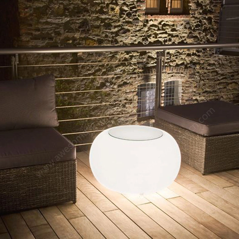 mesa de centro led | mesa auxiliar multicolor | mesa redonda led incandescente