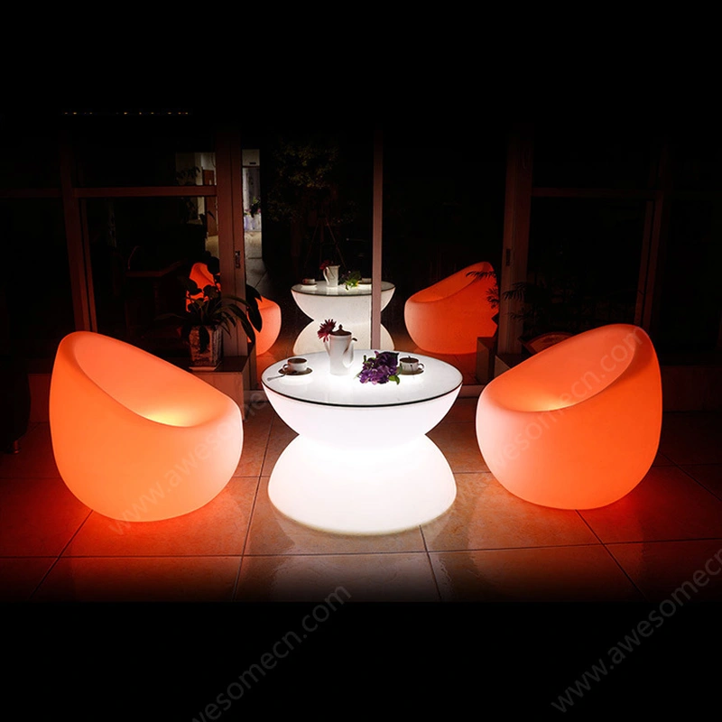mesa de té con luz led | mesa auxiliar iluminada | mesa iluminada