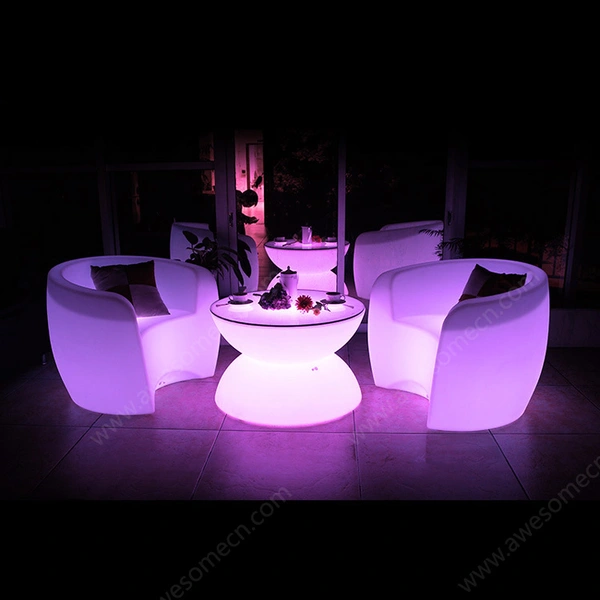 fauteuils avec éclairage led | chaise multicolore illuminée en gros