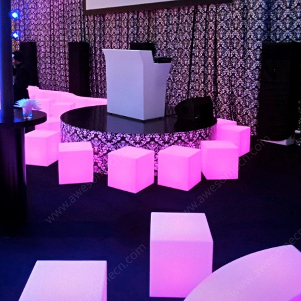fabricant de chaise cube led | chaise cube lumineuse pour événements