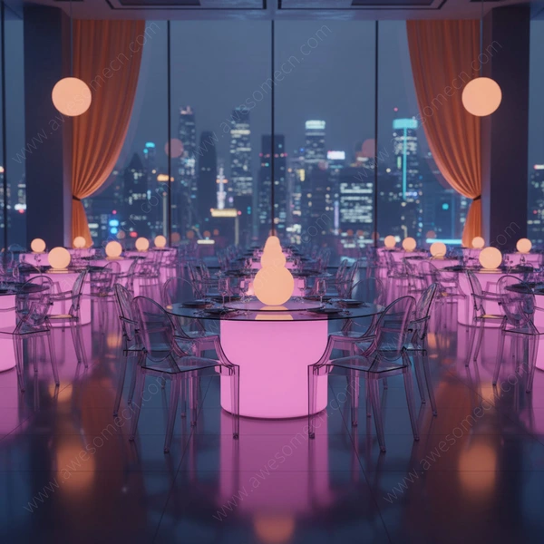 Glow LED Furniture Factory | LED Light up Round Banquet Table