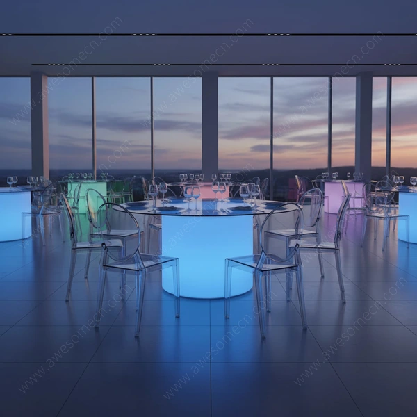 Glow LED Furniture Factory | LED Light up Round Banquet Table