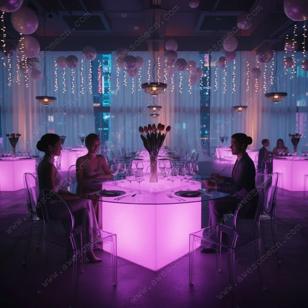 Glow LED Furniture Factory | Glow Led Event Dining Table