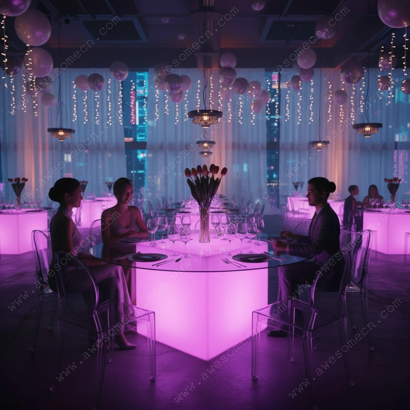 Glow LED Furniture Factory | Glow Led Event Dining Table