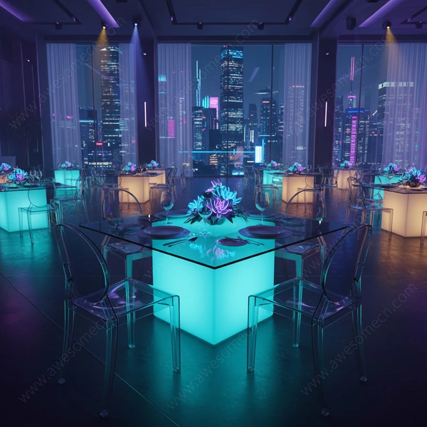 Glow LED Furniture Factory | Glowing Led Wedding Table