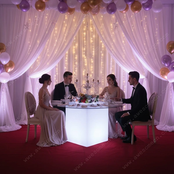 Light Up LED Furniture Factory | Color Change Led Light Up Banquet Table