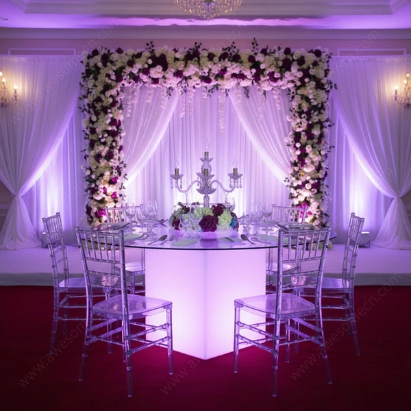 Light Up LED Furniture Factory | Color Change Led Light Up Banquet Table