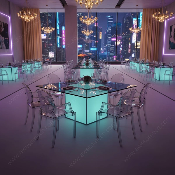 Glow LED Furniture Factory | Illuminated Event Wedding Buffet Table