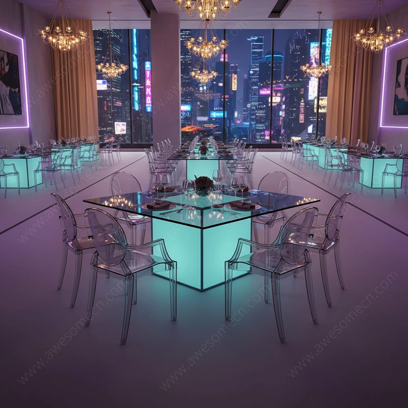 Glow LED Furniture Factory | Illuminated Event Wedding Buffet Table