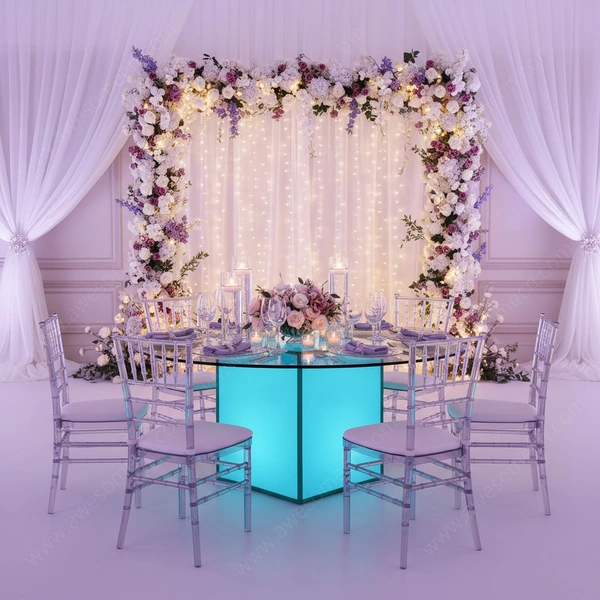 Glow LED Furniture Factory | Folding Event Led Dining Table