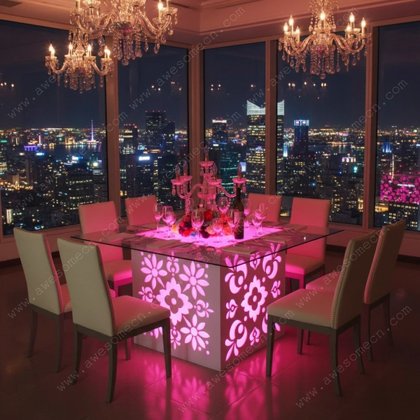 Unique Glow LED Furniture | Foldable Wedding Led Banquet Table