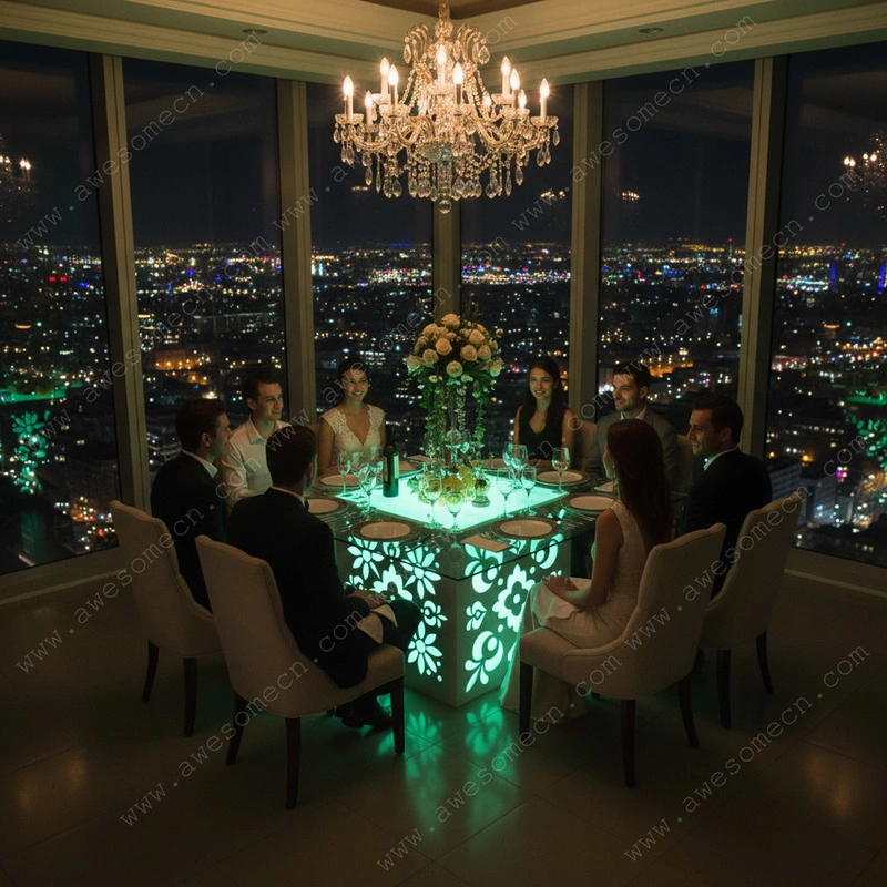 Unique Glow LED Furniture | Foldable Wedding Led Banquet Table