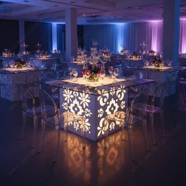 Unique Glow LED Furniture | Foldable Wedding Led Banquet Table