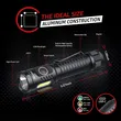axefury Flashlight, Rechargeable Magnetic LED Flashlight High Powered 1300 Lumens,Tactical LED Light Torch COB Work Light,9 Modes,IP67 Outdoor Gear A7