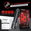 axefury Flashlight, Rechargeable Magnetic LED Flashlight High Powered 1300 Lumens,Tactical LED Light Torch COB Work Light,9 Modes,IP67 Outdoor Gear A7