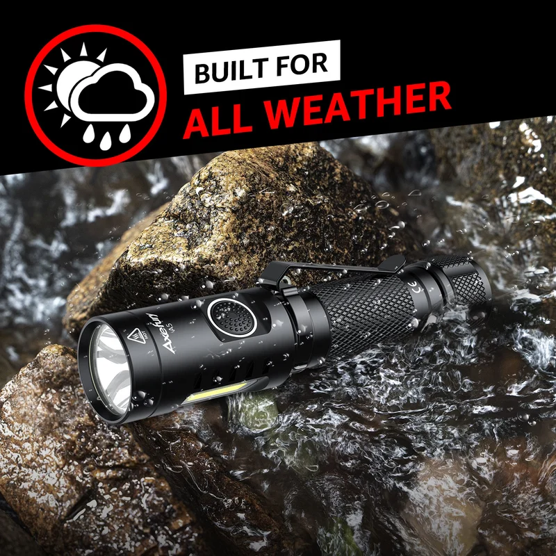 axefury Flashlight, Magnetic LED Flashlight, Super Bright Tactical Flashlight, Cob workLight, 6 Modes, Max 700 Lumens A5 Flashlight for Outdoor Camping, Emergency(Not Including Batteries) Gift