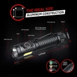 axefury Flashlight, Rechargeable Magnetic LED Flashlight High Powered 1300 Lumens,Tactical LED Light Torch COB Work Light,9 Modes,IP67 Outdoor Gear A7