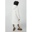 Women’s Mid-Length White Duck Down Winter Jacket: Warm & Stylish