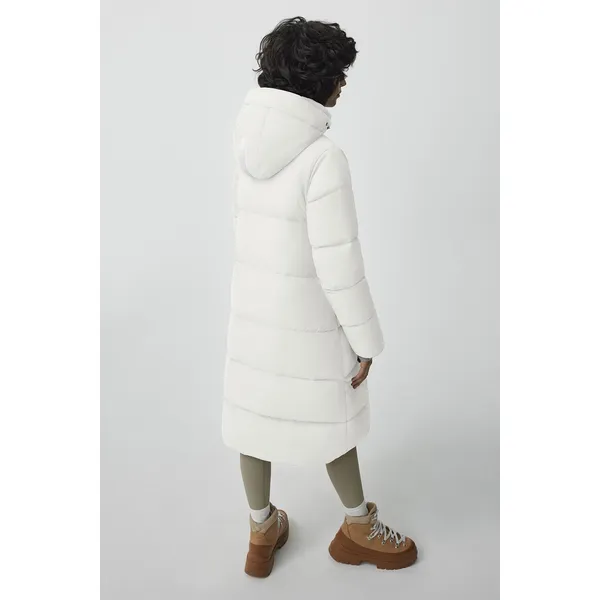 Women’s Mid-Length White Duck Down Winter Jacket: Warm & Stylish