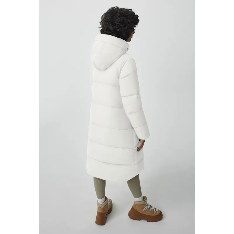 Women’s Mid-Length White Duck Down Winter Jacket: Warm & Stylish